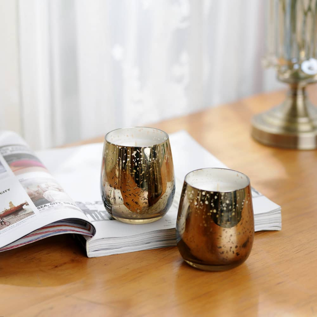 260g Electroplating Process Egg Shaped Candle Jar Aromatherapy Candle