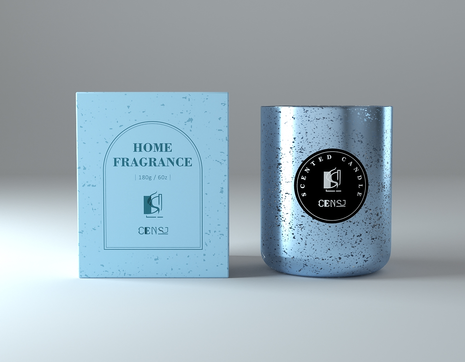 Plating Laser Engraving Large Capacity 18oz Round Bottom Luxury Glass Scented Candle