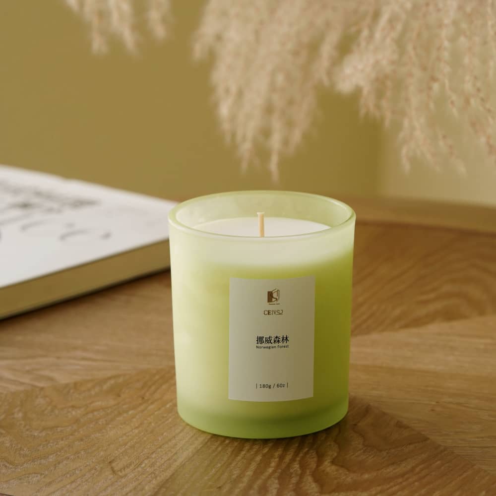 4 Color Translucent Frosted 275ml Glass Jar Scented Candle