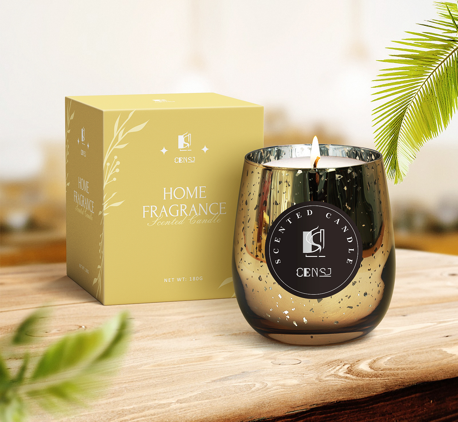 260g Electroplating Process Egg Shaped Candle Jar Aromatherapy Candle