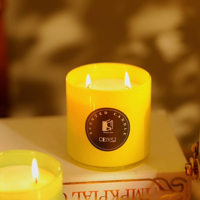 Round 100100 High Quality Magnetic Powder 4 Color Cup Scented Candle