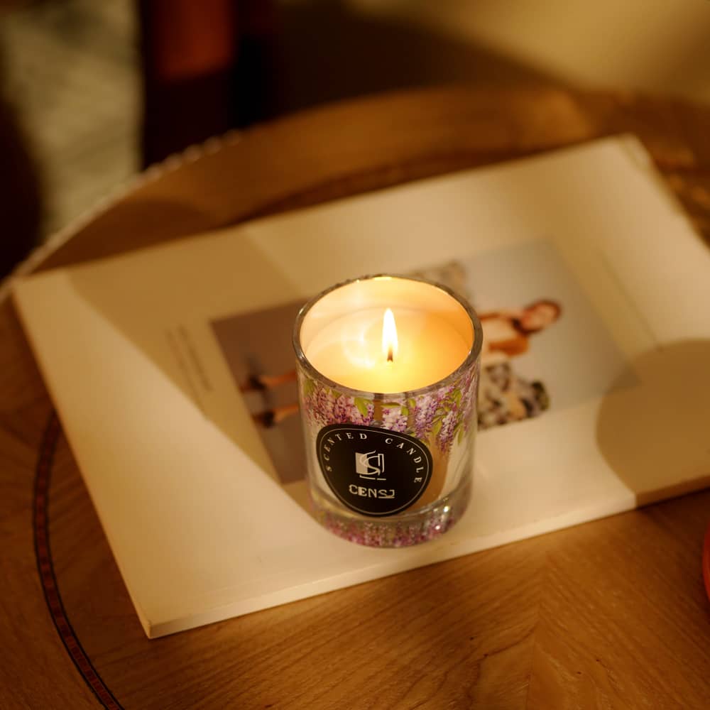 8090 Thick Bottom Wisteria Flower Electroplating Decal Craft Scented Candle