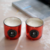 100100 Red Color Plating Laser Engraving Scented Candle