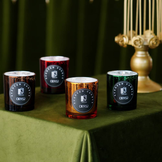 4 Color Plating Laser Engraving Process Starlight 200ml Luxury Candle