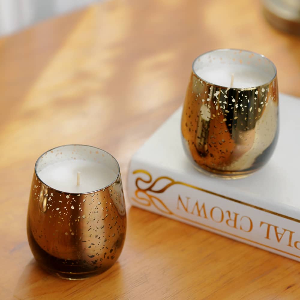 260g Electroplating Process Egg Shaped Candle Jar Aromatherapy Candle