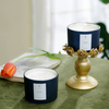 320g Dark Blue Inner Plating Outer Matte Process Scented Candle