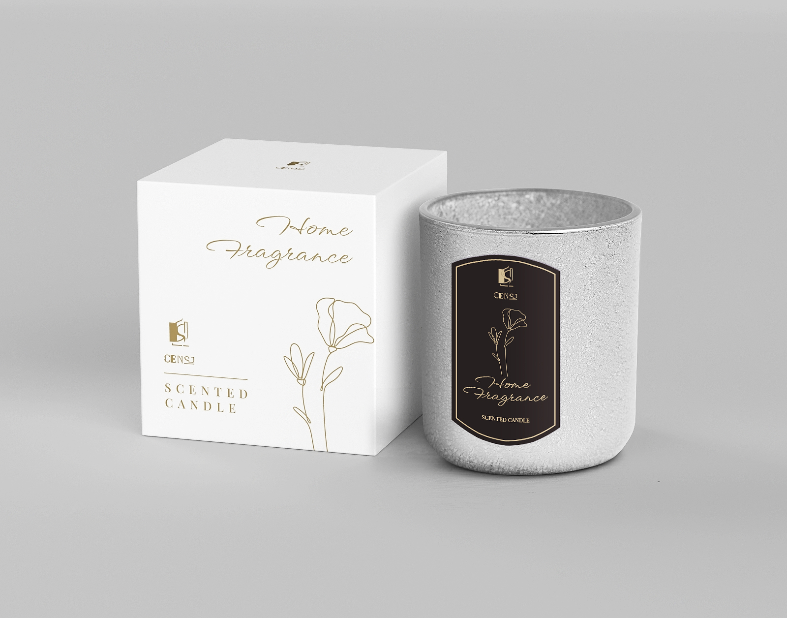 3 Colors Special Craft Feather Feel Glass Jar Scented Candle