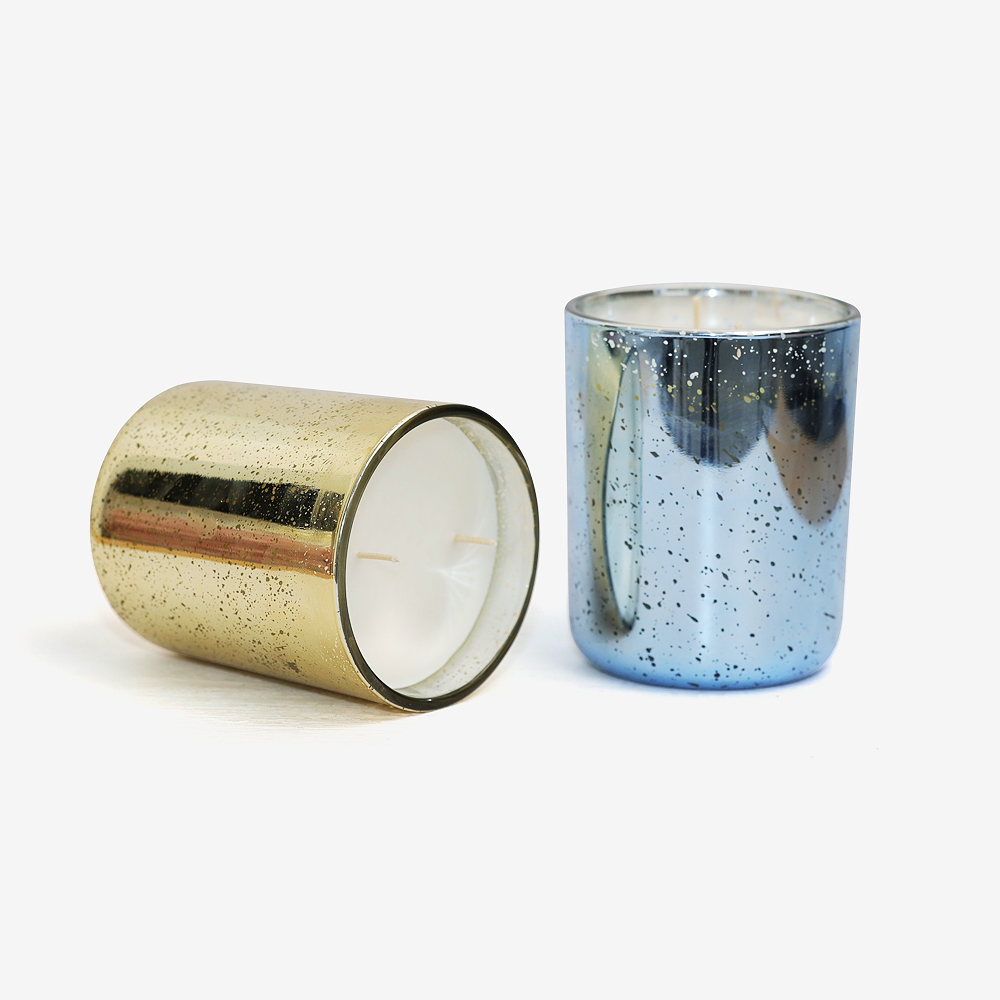 Plating Laser Engraving Large Capacity 18oz Round Bottom Luxury Glass Scented Candle