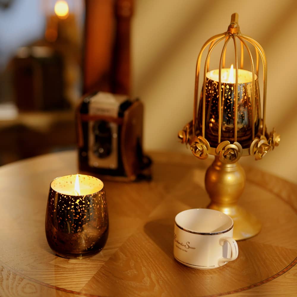 260g Electroplating Process Egg Shaped Candle Jar Aromatherapy Candle