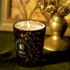 Electroplated Decal Process Leopard Pattern Oblique Angle 350ml Glass Scented Candle