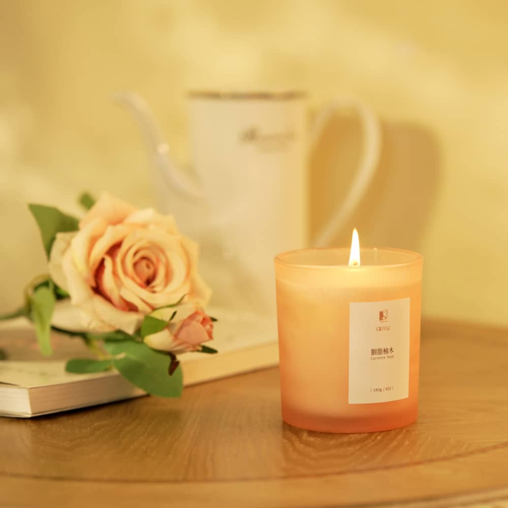 4 Color Translucent Frosted 275ml Glass Jar Scented Candle